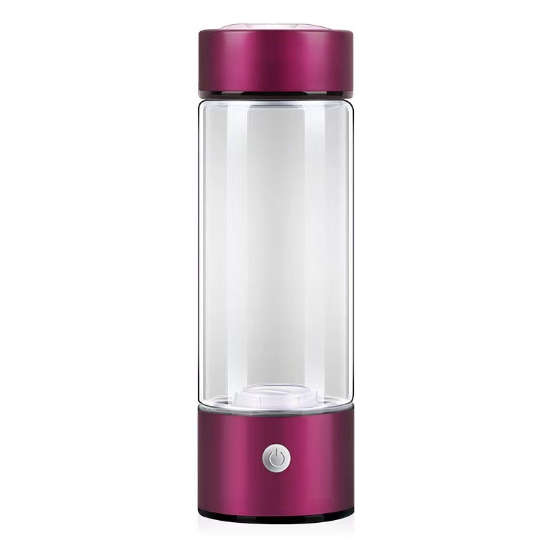 Ultra-Modern Aesthetic High-Borosilicate Hydrogen-Enriched Water Bottle - Portable Lucid Hydration Receptacle