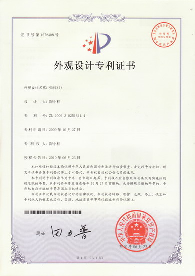 Patent for Design 2